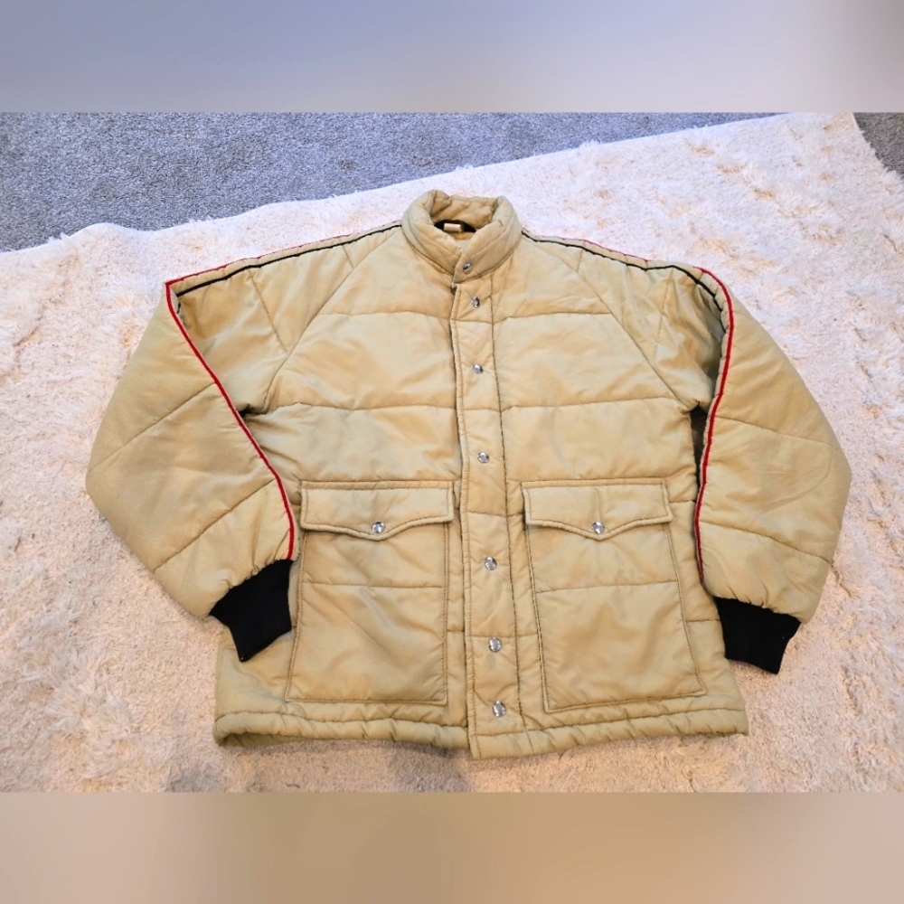 Vintage 1970's Swingster Michelob Ultra Puffer Coat Unisex Size Large